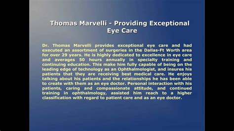 dr thomas marvelli ophthalmology  Marvelli by calling 817-346-7333
